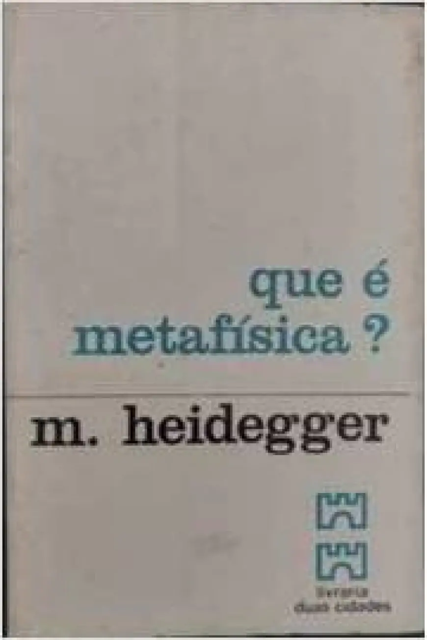 Livro Que é Metafísica?